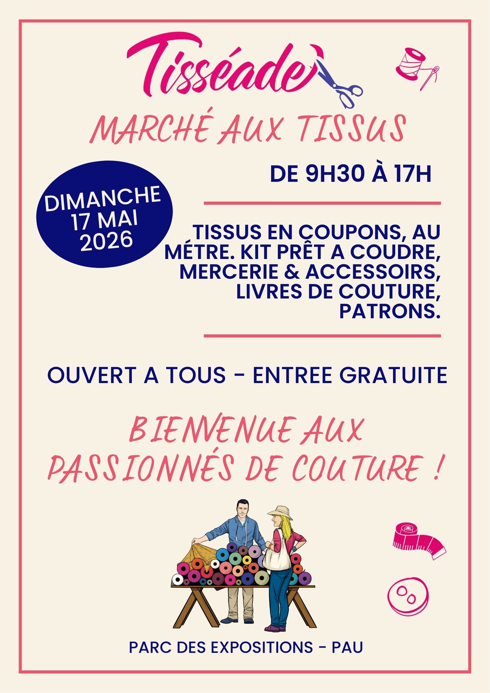 TISSEADE – Marché aux tissus